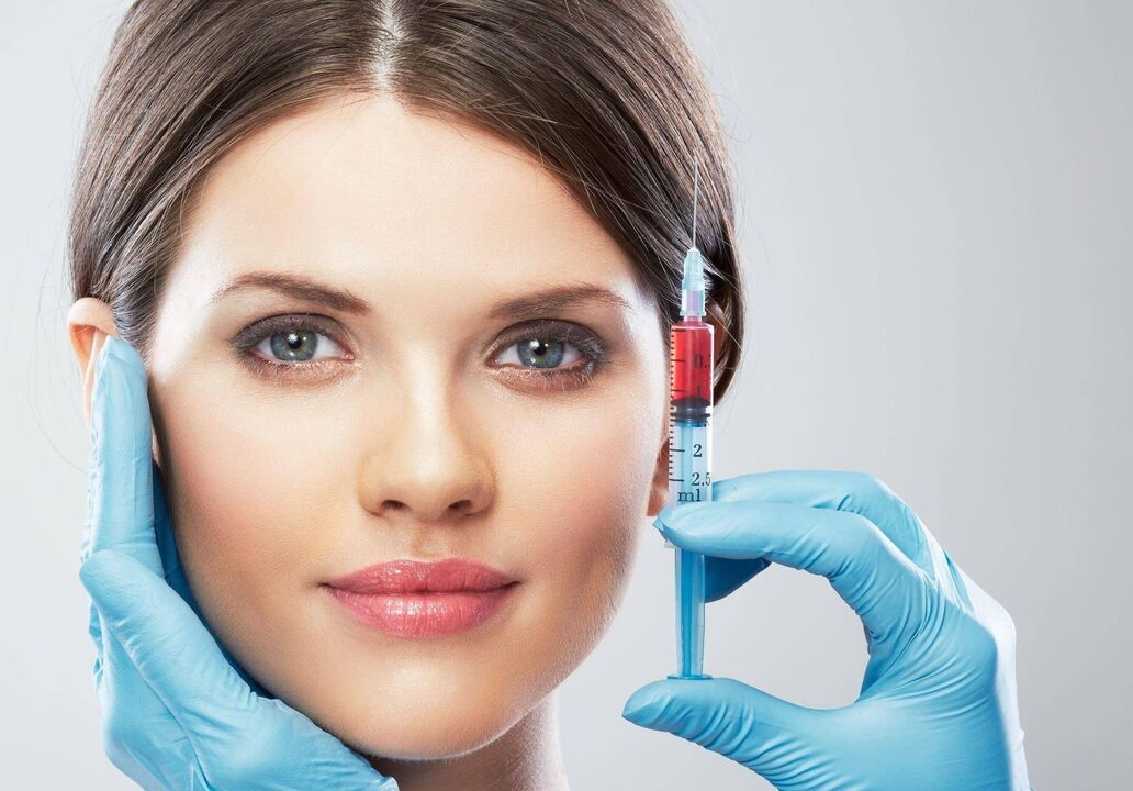 plasma syringe to rejuvenate facial skin
