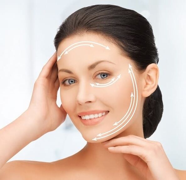 correction of facial contours and skin tightening for rejuvenation